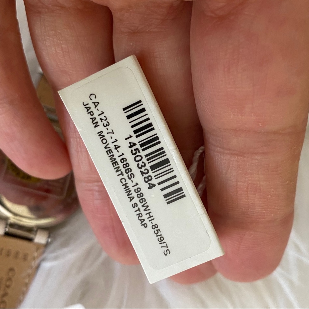 Coach woman park chalk leather 34mm watch - Picture 8 of 13